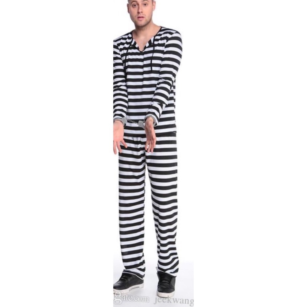 Men's inmate/prisoner/convict costume.